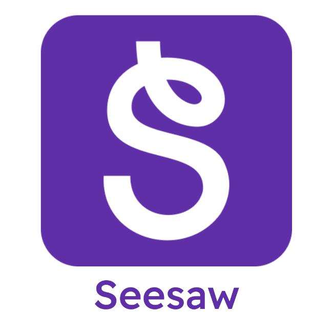 A white cursive style letter S on a dark purple square background